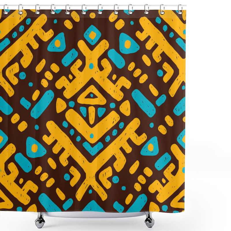 Personality  Ikat Ornament. Tribal Pattern Shower Curtains