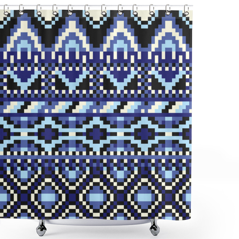 Personality  Tribal Pixel Pattern Shower Curtains