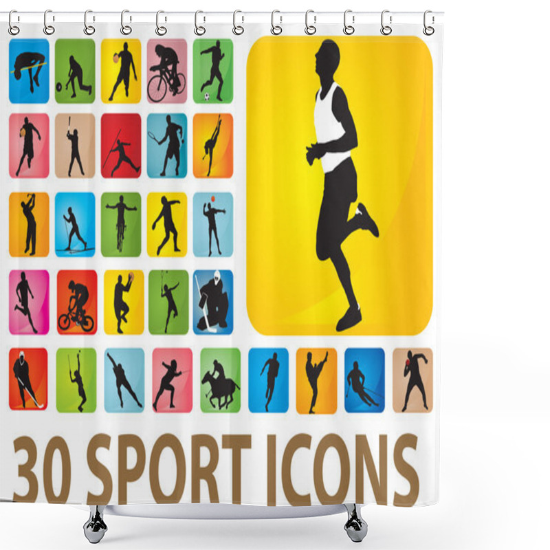 Personality  Sport Icons Shower Curtains