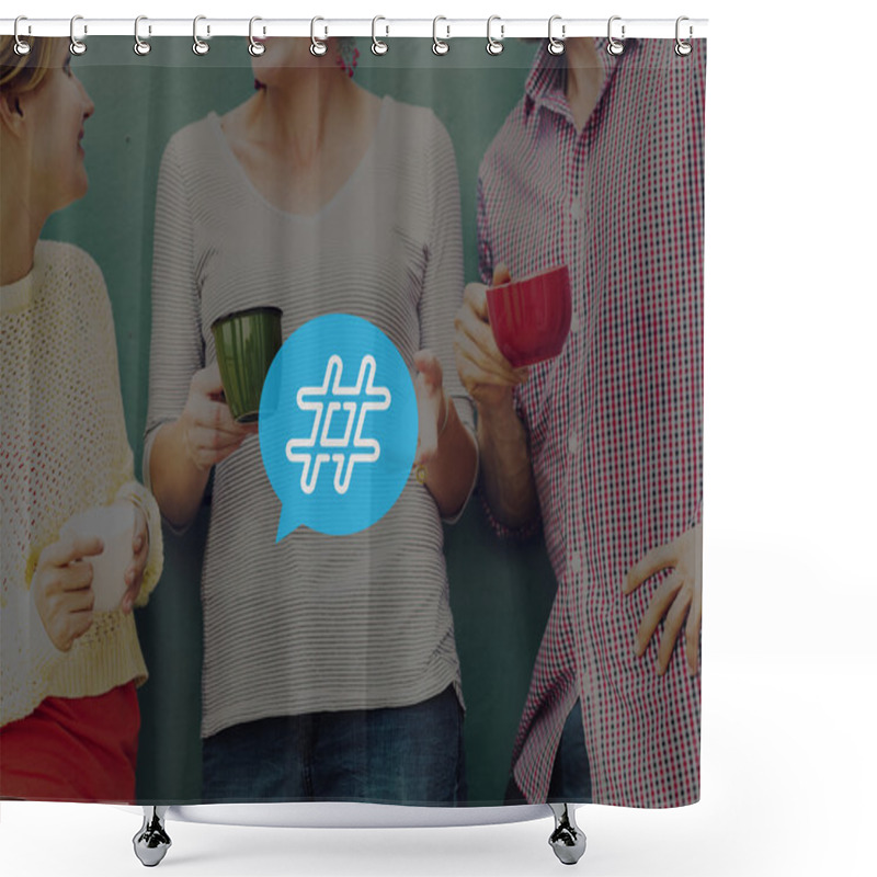 Personality  Group Of Diverse Various Occupations People Shower Curtains