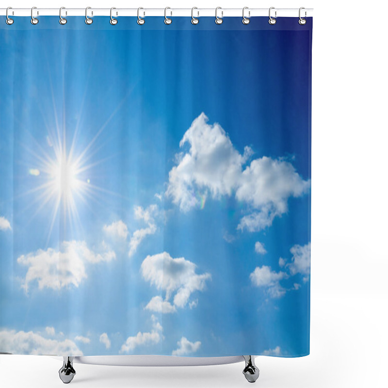 Personality  Sky And Sun Shower Curtains