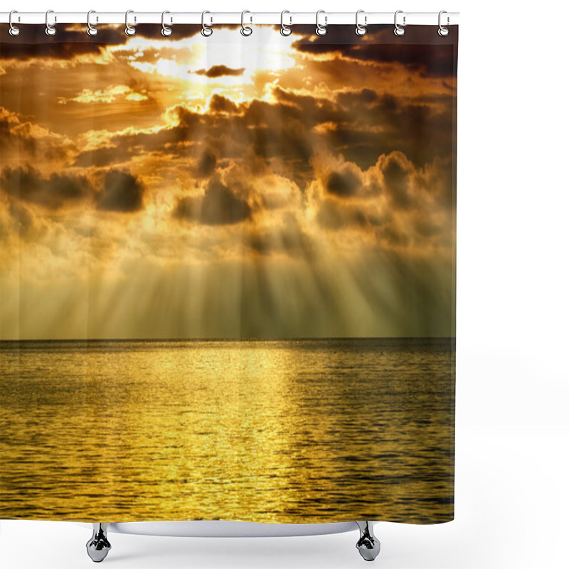 Personality  Stormy Sunset Shower Curtains