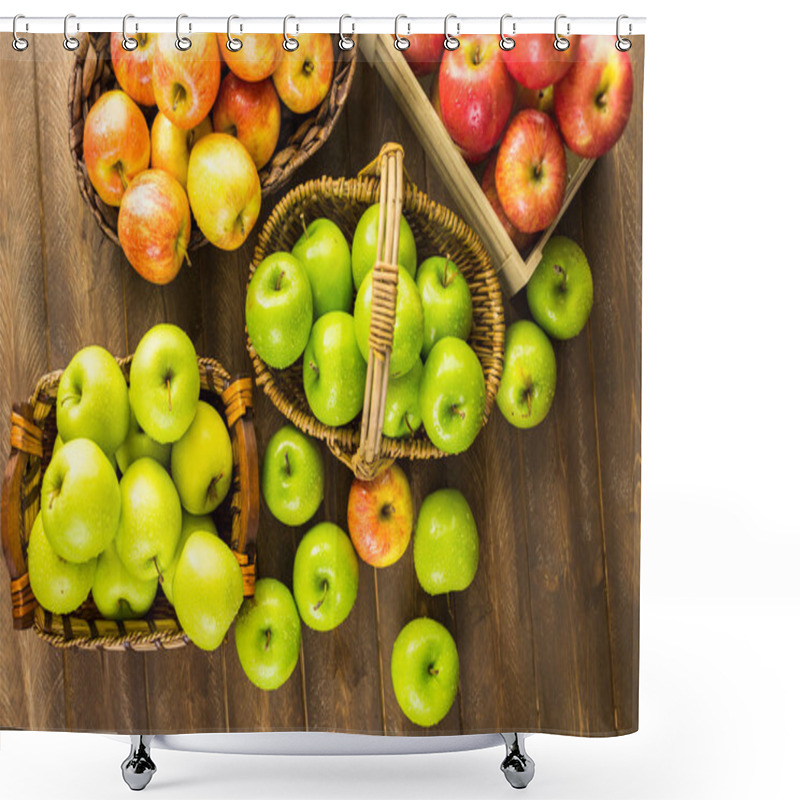 Personality  Variety Of Organic Apples Shower Curtains