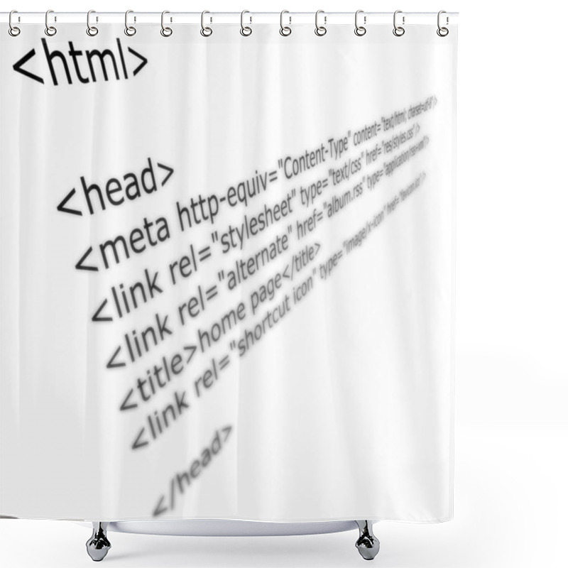 Personality  Html Programming Code Shower Curtains