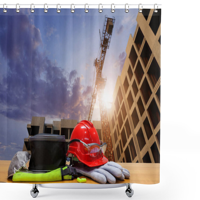 Personality  Equipment Standard Safety Construction And Construction Site Area. Business Construction. Construction Site Area. Business Industrial. Shower Curtains