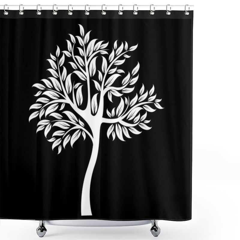 Personality  Vector Tree Illustration Shower Curtains