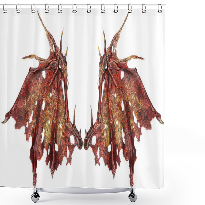 Personality  Dragon Wings Isolated Shower Curtains