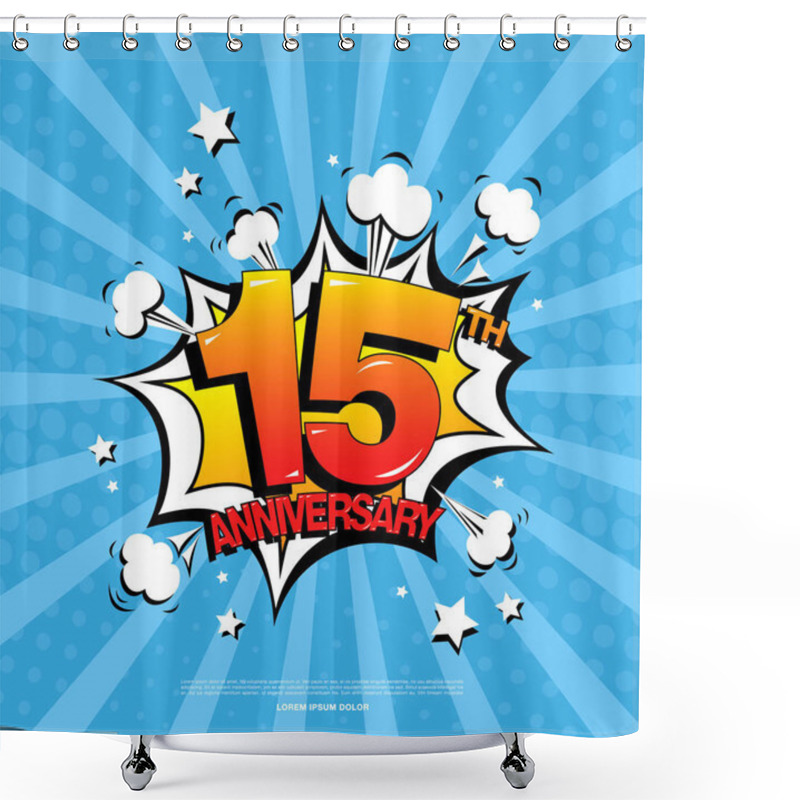 Personality  15th Anniversary Emblem Shower Curtains