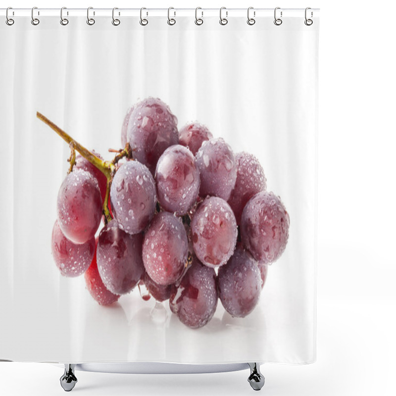 Personality  Red Grape Isolated On White Shower Curtains