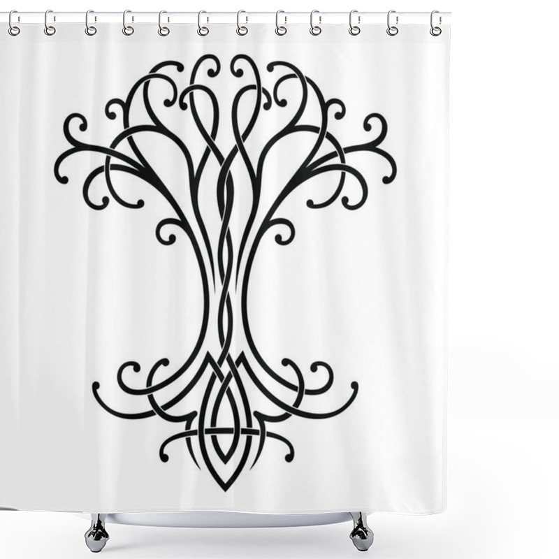 Personality  Celtic Tree Of Life. Shower Curtains