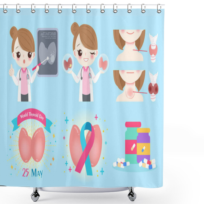 Personality  Woman With Thyroid Cancer Shower Curtains