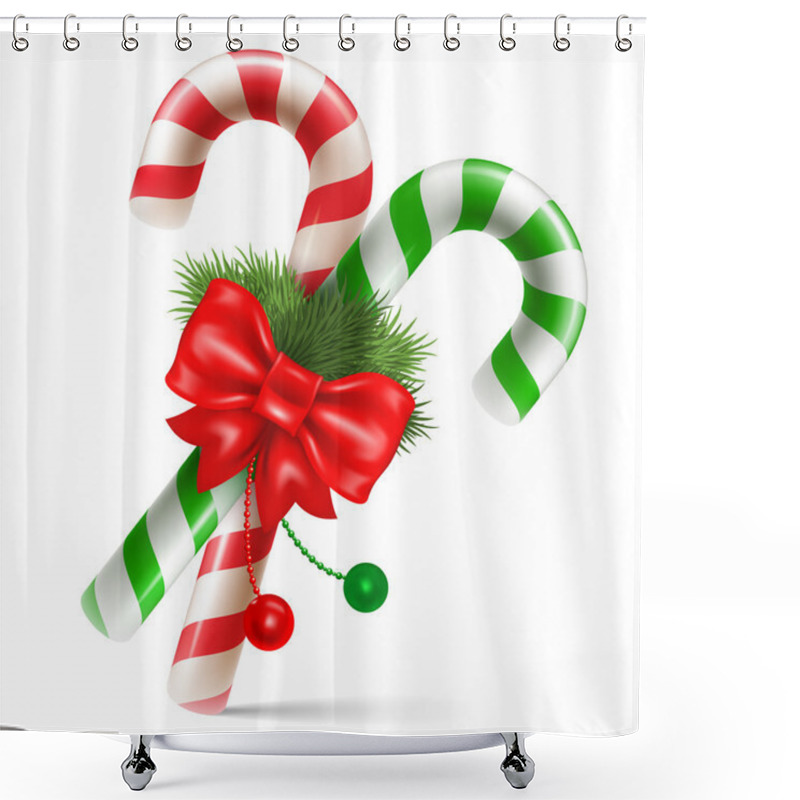 Personality  Candy Canes Shower Curtains