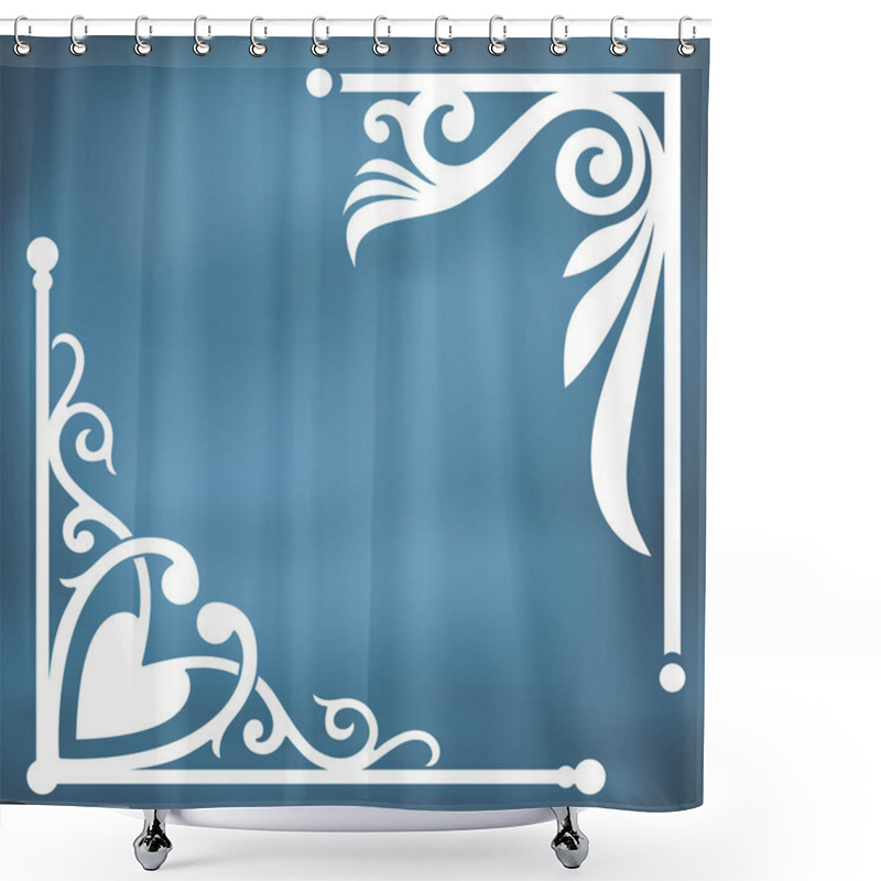 Personality  Vector Corner Shower Curtains