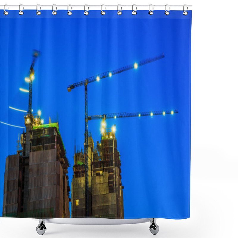 Personality  Industrial  Construction Site Shower Curtains