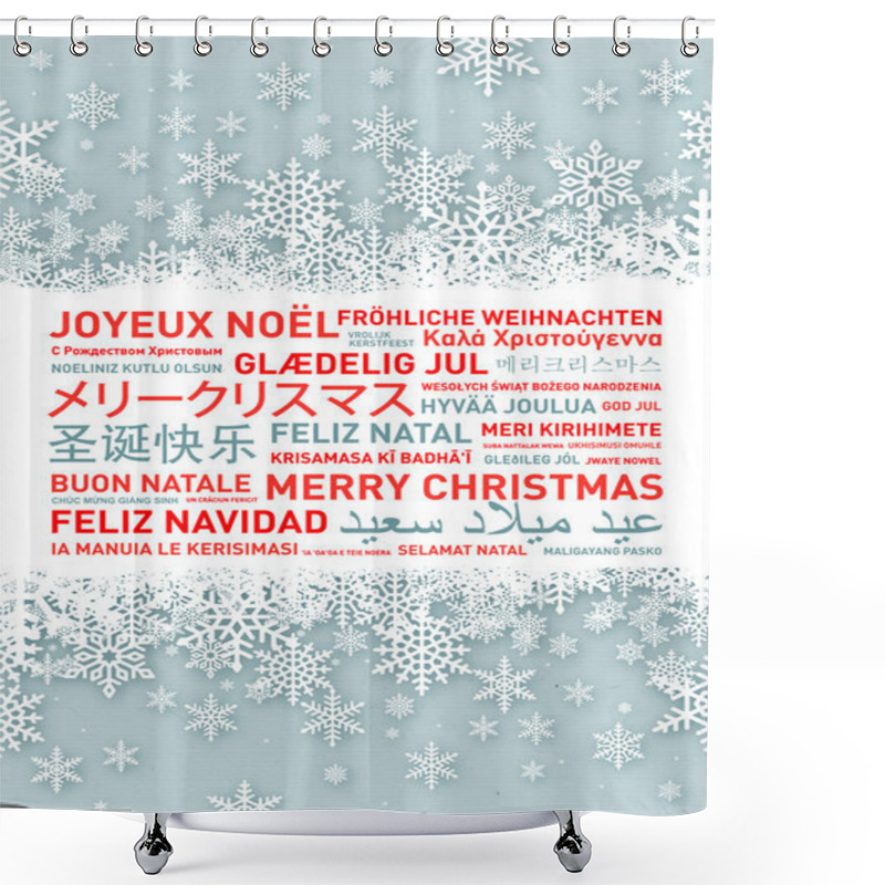 Personality  Merry Christmas From The World Shower Curtains