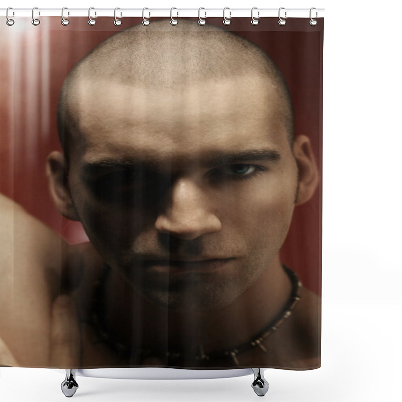 Personality  Male Model Shower Curtains