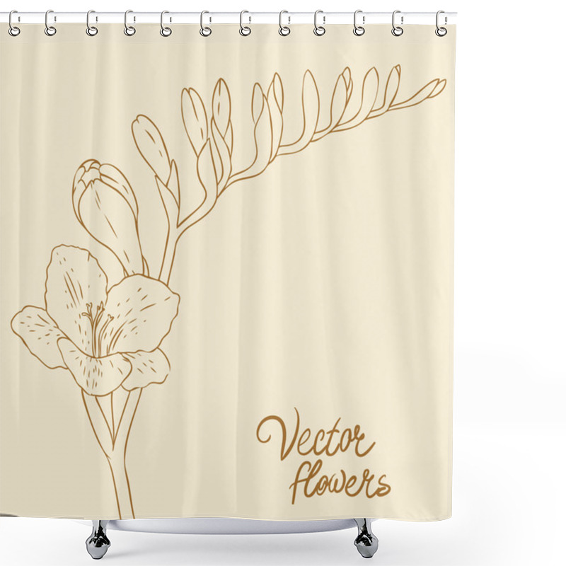 Personality  Background With Flowers Shower Curtains