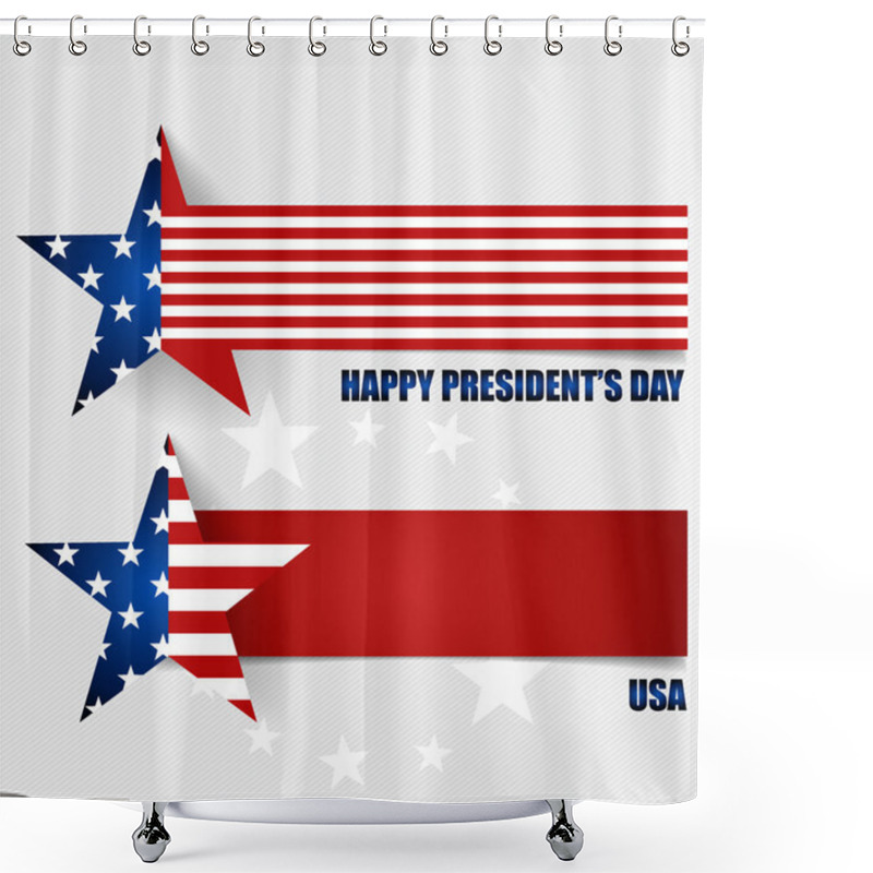 Personality  Happy Presidents Day. Presidents Day Banner Illustration Design  Shower Curtains