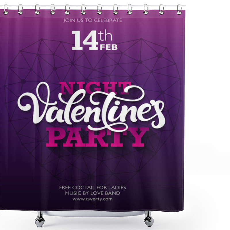 Personality  Valentine's Day Party Flyer Or Invitation Design Shower Curtains