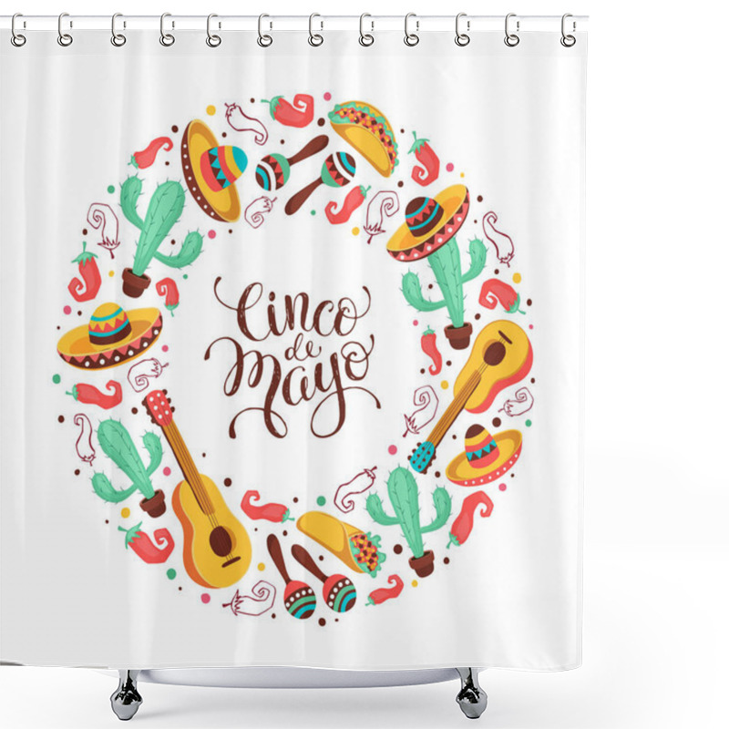 Personality  Cinco De Mayo Poster Shower Curtains