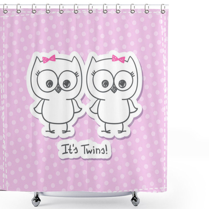 Personality  Owls Twins Shower Curtains