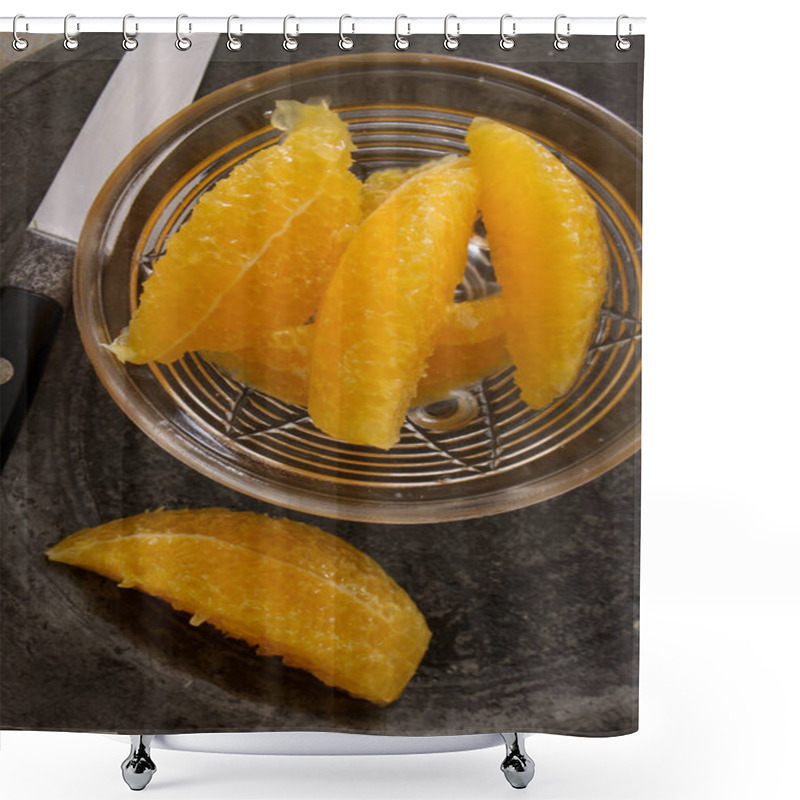 Personality  Preparing Fresh Tasty Oranges Shower Curtains