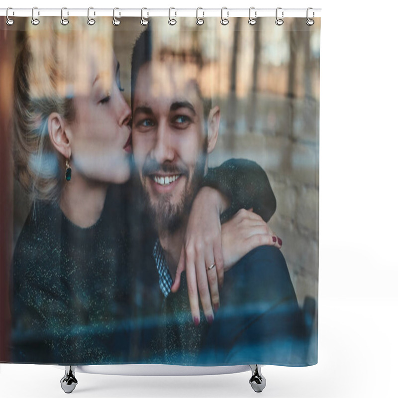 Personality  Romantic Couple Has An Amaizing Time Together Shower Curtains