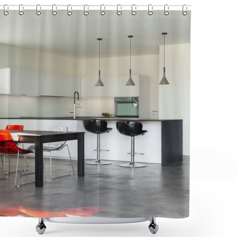 Personality  Interior Modern House, Kitchen Shower Curtains