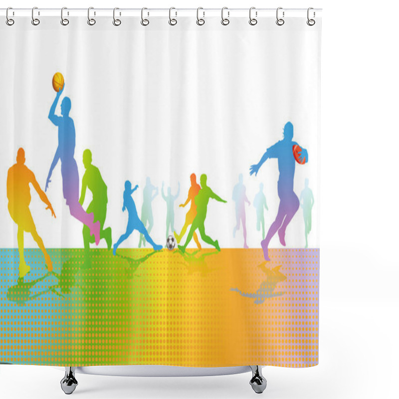 Personality  Ball Games Shower Curtains