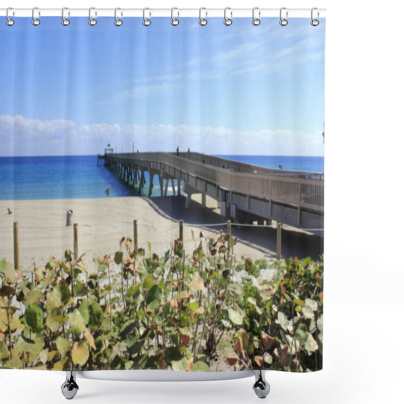 Personality  Pier In Deerfield Beach Shower Curtains