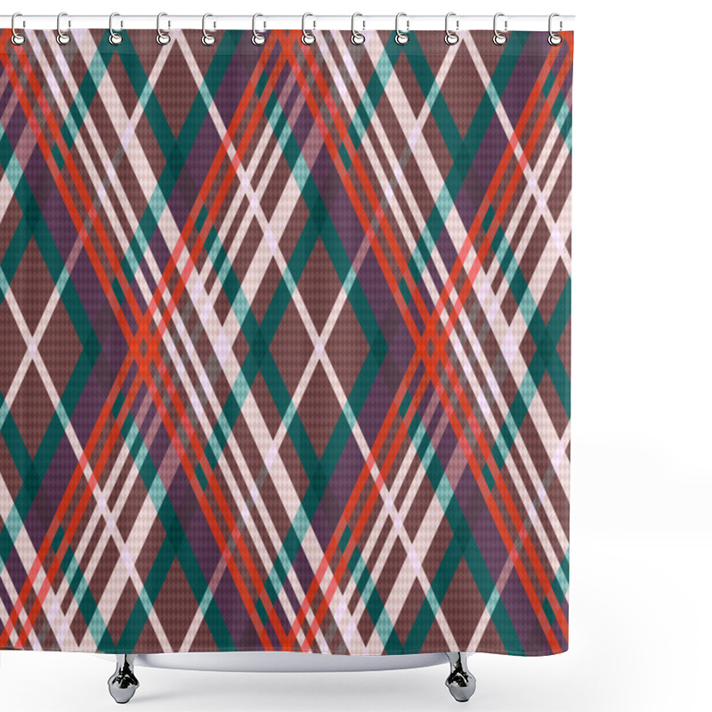 Personality  Multicolour Rhombic Seamless Pattern Shower Curtains