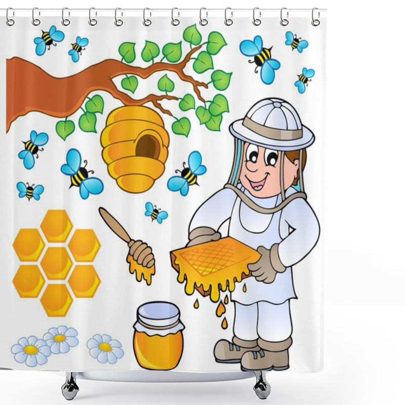 Personality  Honey Bee Theme Collection Shower Curtains