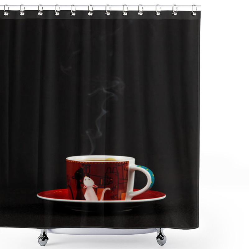 Personality  Сoffe Cup With Steam Shower Curtains