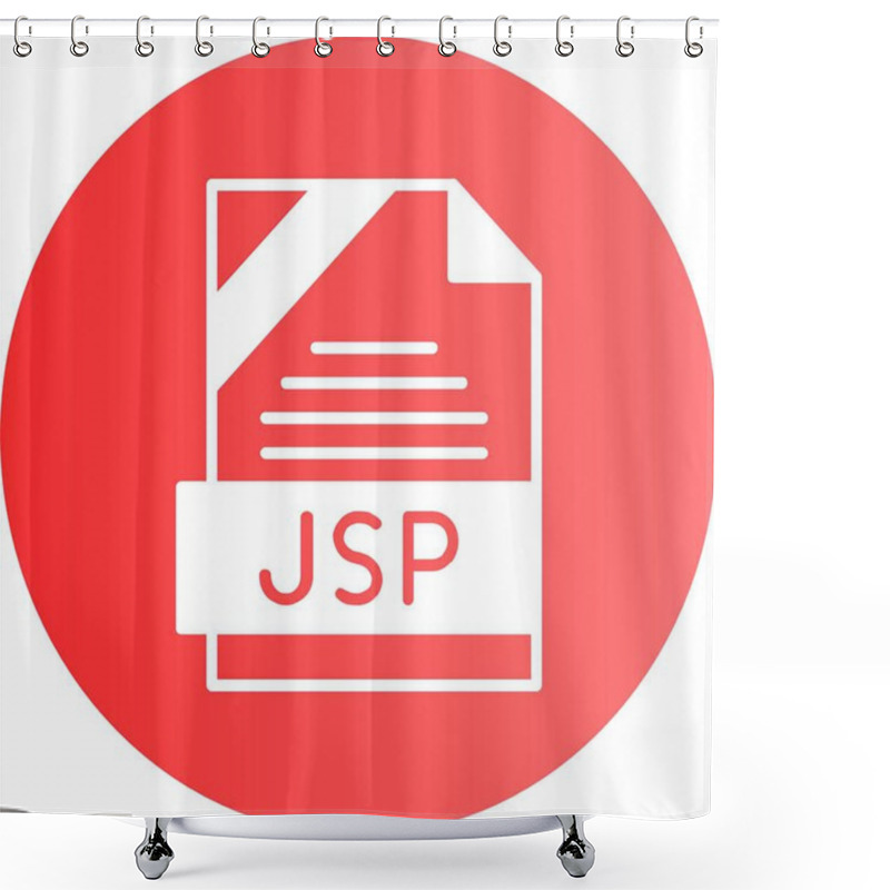 Personality  JSP File Format Icon Web Simple Illustration Shower Curtains