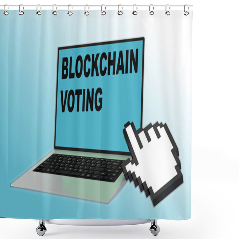 Personality  BLOCKCHAIN VOTING Concept Shower Curtains