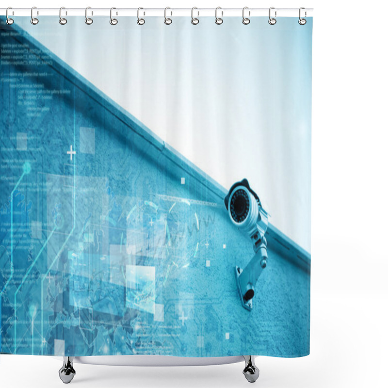 Personality  Security Camera Shower Curtains