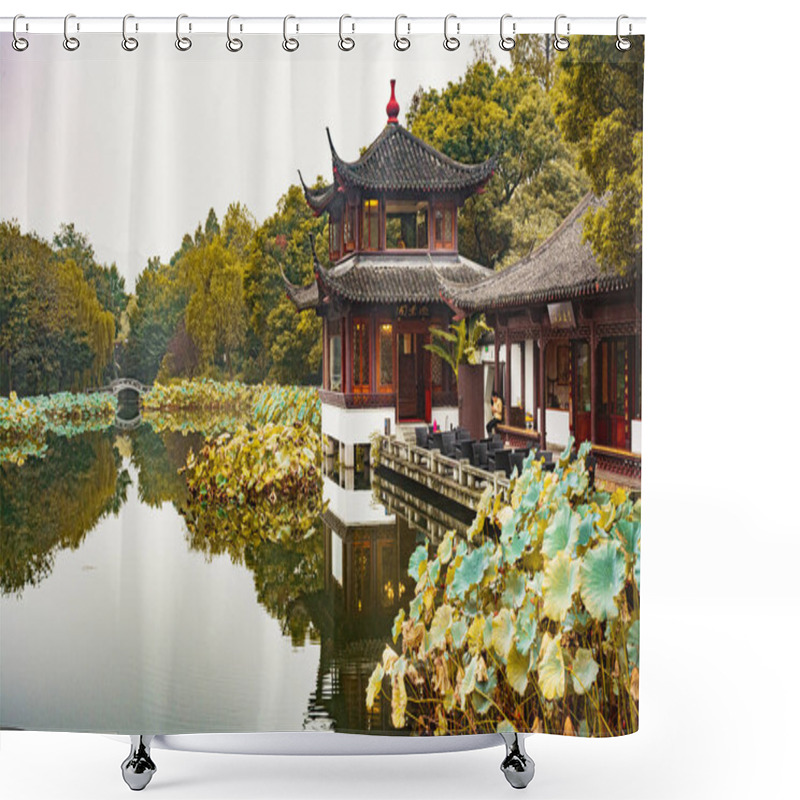 Personality  West Lake In Chinese Town Of Hangzhou  Shower Curtains