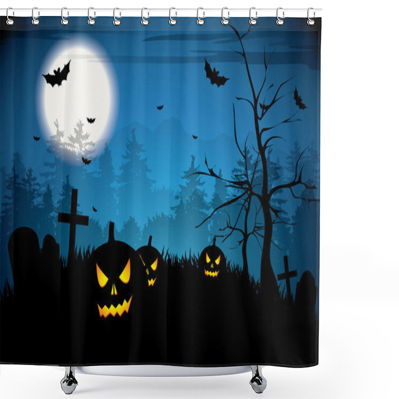 Personality  Halloween Night Shower Curtains