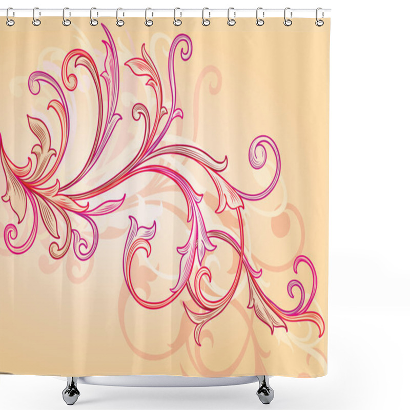 Personality  Decorative Floral Branch Shower Curtains