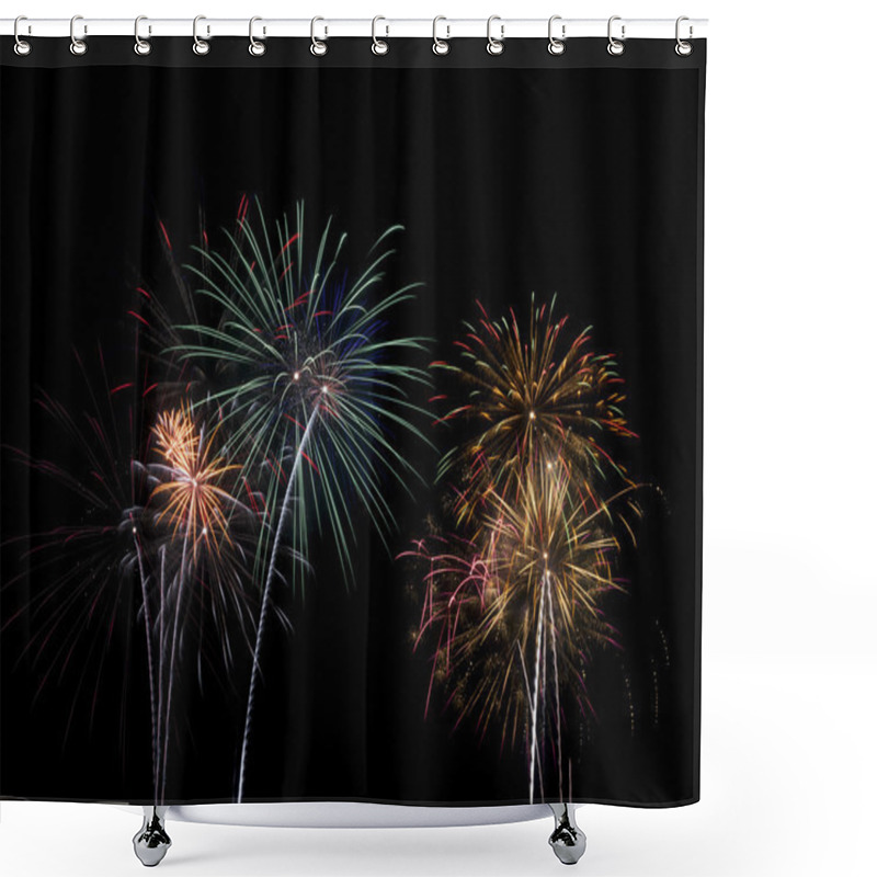 Personality  Fireworks For New Years Or For Independence Day 4th Of July And Other Celebrations Shower Curtains