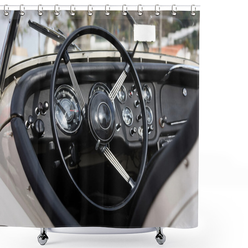 Personality  Retro Styled Classic Car Dashboard Shower Curtains