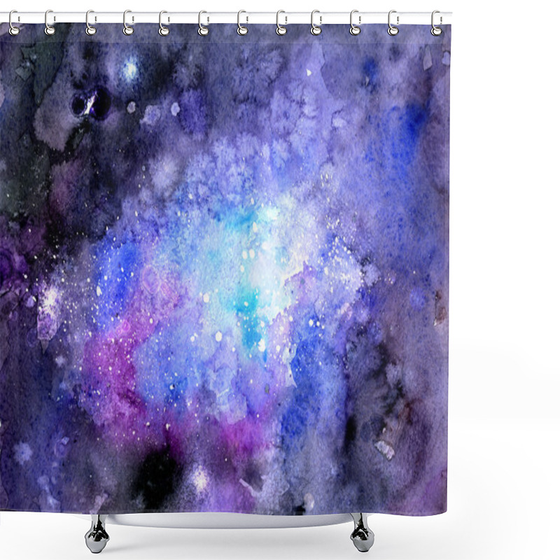 Personality  Black, Blue, Purple Space Sky Shower Curtains