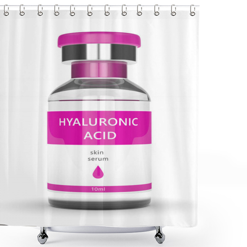 Personality  3d Render Of Hyaluronic Acid Vial And Syringe Shower Curtains