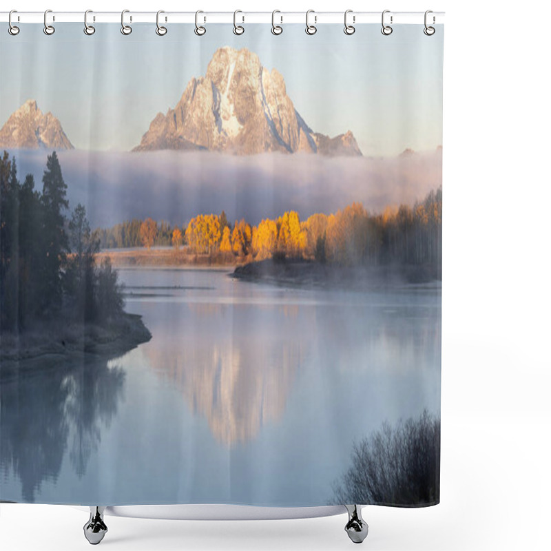 Personality  Sunrise At Oxbow Bend In Grand Teton National Park Shower Curtains