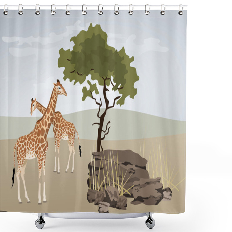 Personality  Giraffe Shower Curtains