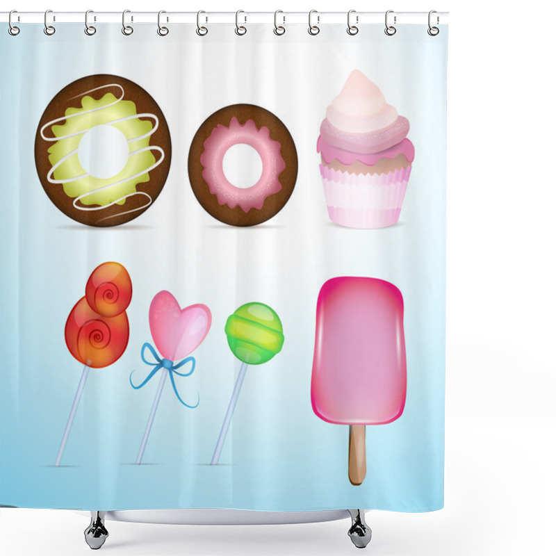 Personality  Vector Candies Vector Illustration  Shower Curtains