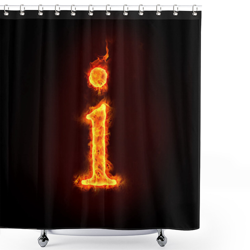 Personality  Fire Alphabets, Small Letter I Shower Curtains