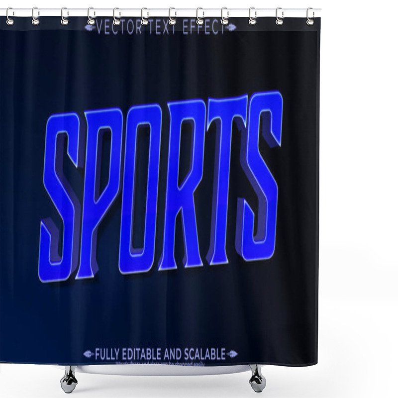 Personality  Sports Editable Text Effect, Editable Team And Game Text Style Shower Curtains