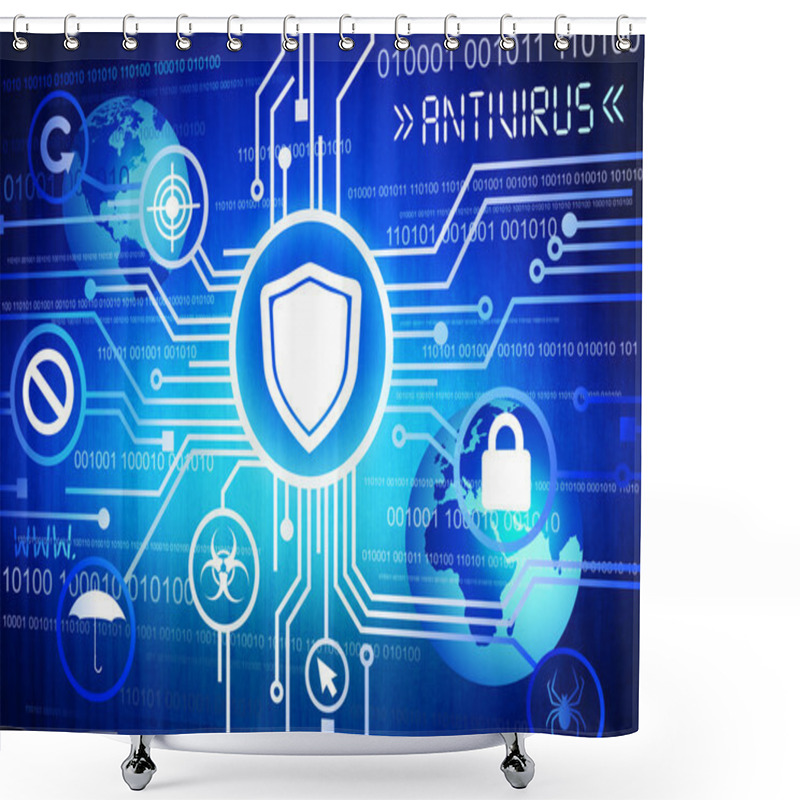 Personality  Antivirus Protection System Shower Curtains