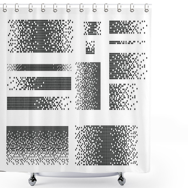 Personality  Abstract Geometric Pattern Shower Curtains